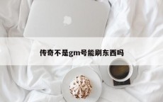 传奇不是gm号能刷东西吗