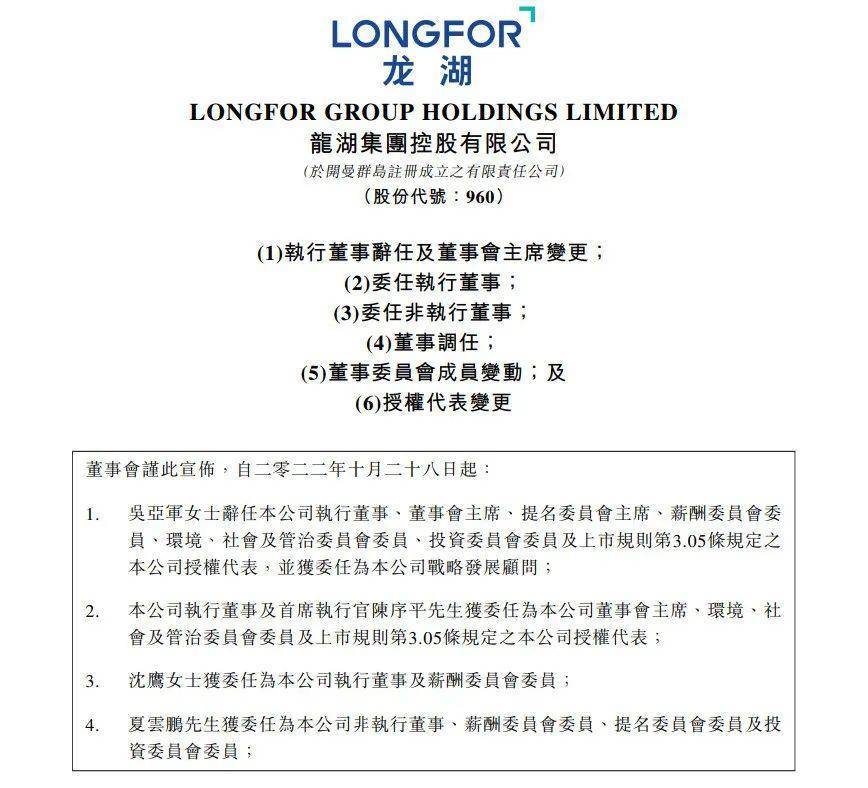 “中国女首富”辞职，龙湖接班人定下20年后的千亿目标！股价却...